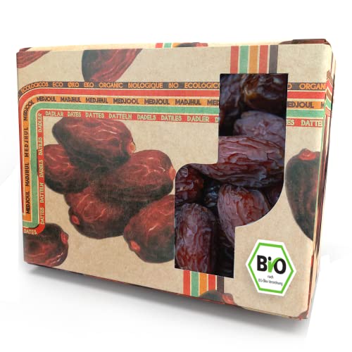 Kamelur 8x1kg BIO Datteln Medjool getrocknet und mit Stein - naturbelassene Medjool Datteln BIO aus Israel, ohne Zusätze von Kamelur