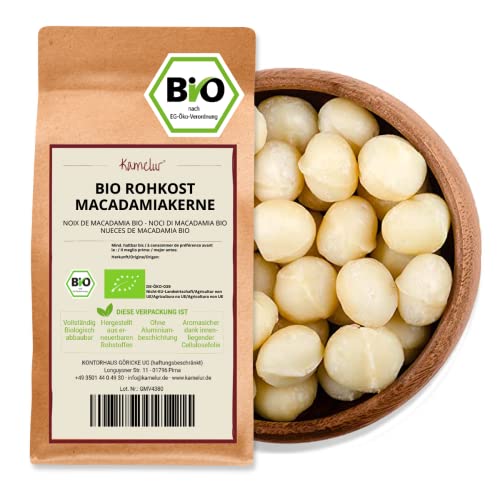 Kamelur BIO Macadamianüsse (5kg) in Rohkostqualität - ganze Macadamia Nüsse ohne Schale der Klasse 1L, roh und unbehandelt von Kamelur