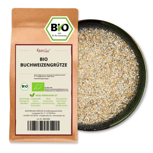 Kamelur Bio Buchweizengrütze (1kg) Buchweizen aus kontrolliert biologischem Anbau von Kamelur