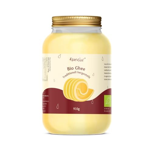 Kamelur Bio Ghee (910g) Bio Butter Ghee aus Deutscher Bio Butter für die Ayurveda Küche von Kamelur