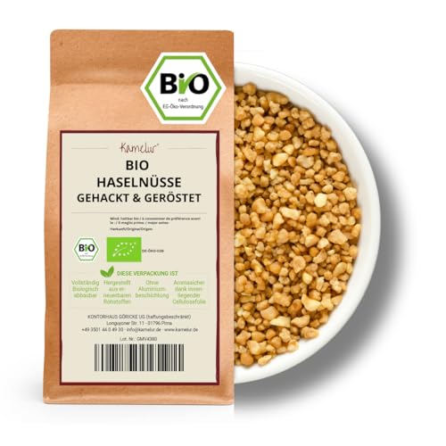 Kamelur Bio Haselnüsse gehackt und geröstet - 100g - BIO Haselnuss gehacktes Granulat naturbelassen und ohne Zusätze Kamelur Bio Haselnüsse gehackt und geröstet - 100g - BIO Haselnuss gehacktes Granulat naturbelassen und ohne Zusätze von Kamelur