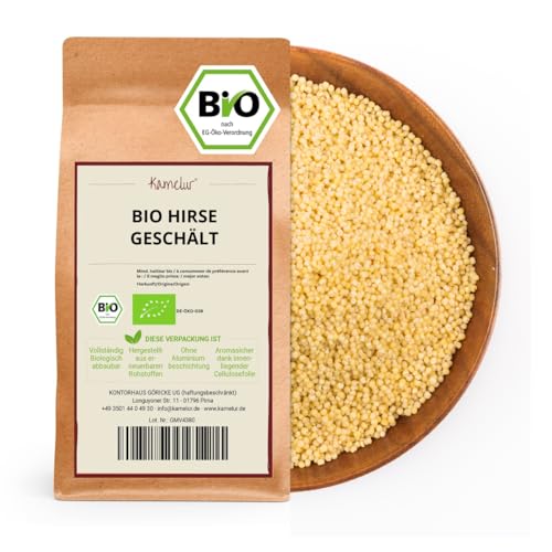 Kamelur Bio Hirse geschält (1kg) hirse aus biologischem Anbau von Kamelur