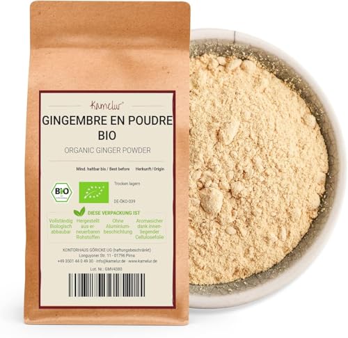 Kamelur Bio Ingwerpulver - 1kg - Ingwer gemahlen als Grundlage für Ingwer Tee - Aromatisches Ingwer Pulver Bio von Kamelur