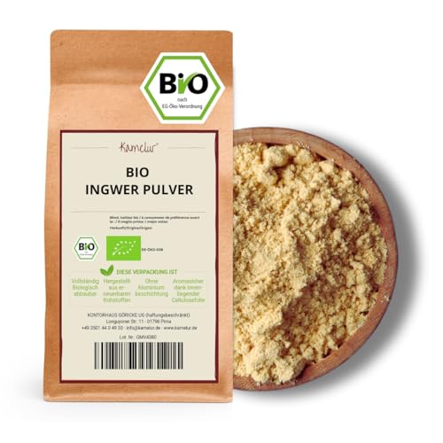 Kamelur Bio Ingwerpulver - 1kg - Ingwer gemahlen als Grundlage für Ingwer Tee - Aromatisches Ingwer Pulver Bio von Kamelur
