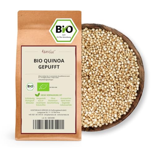 Kamelur Bio Quinoa Gepufft (1kg) Quinoa Bio für ein schmackhaftes Müsli von Kamelur