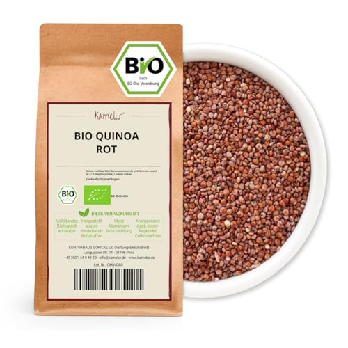 Kamelur Bio Quinoa Rot (1kg) Quinoa Bio als schmackhafter Getreide Ersatz von Kamelur