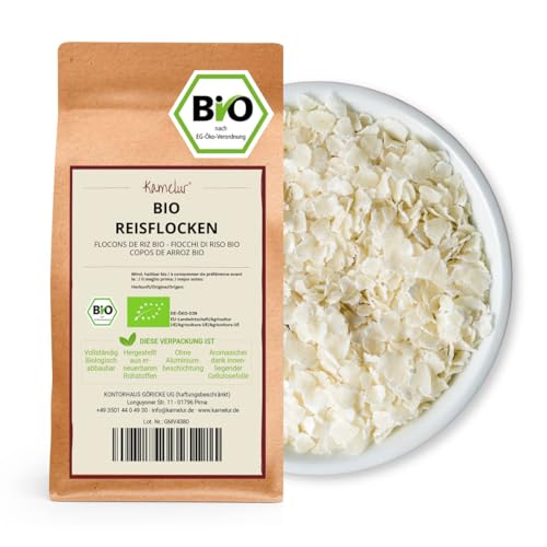 Kamelur Bio Reisflocken (1kg) Reis Flocken Bio zur Herstellung von Porridge oder Reispudding von Kamelur