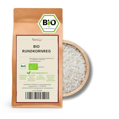 Kamelur Bio Rundkornreis (1kg) – Rundkorn - Milchreis, beste Qualität aus biologischem Anbau. von Kamelur