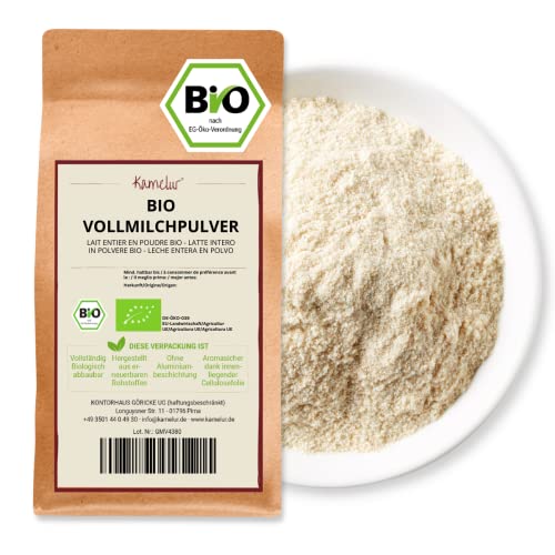 Kamelur Bio Vollmilchpulver aus Deutschland (1kg) - Milchpulver für Vollmilch aus biologischer Landwirtschaft von Kamelur