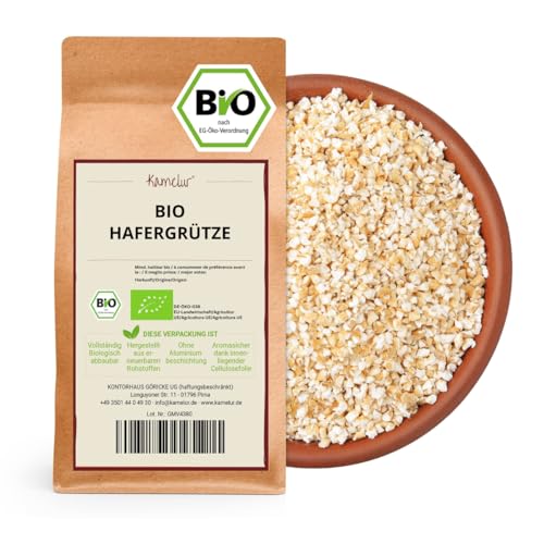 Kamelur Deutsche Bio Hafergrütze (1kg) - BIO Hafer Grütze für ein schmackhaftes Müsli von Kamelur