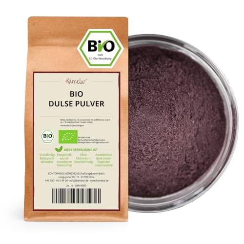 Kamelur Dulse Pulver Bio 1kg - Palmaria Palmata - Lappentang - Rotalge - Dulsepulver ohne Zusätze - von Kamelur