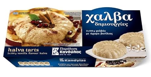 Kandylas 2x 100 g Original Halva aus Griechenland, Handgefertigte Halwa… (Vanille) von Kandylas