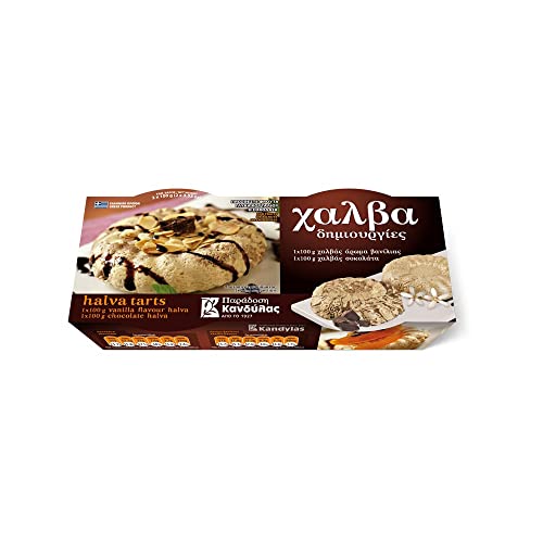 Kandylas 2x 100 g Original Halva aus Griechenland, Handgefertigte Halwa… (Vanille-Schokolade) von Kandylas