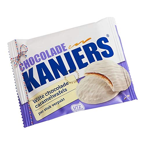 Kanjers Karamellwaffeln aus weißer Schokolade - 24 Beutel x 45 Gramm von Kanjers