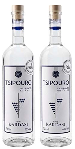 2x 0,7l Tsipouro Tirnavou ohne Anis 40% Vol. Kardasi | Griechischer Tresterbrand|100% Destillat + 20ml Jassas Olivenöl 2x 0,7l Tsipouro Tirnavou ohne Anis 40% Vol. Kardasi | Griechischer Tresterbrand|100% Destillat + 20ml Jassas Olivenöl von Kardasi