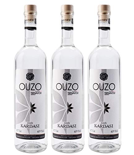 3x 0,7l Ouzo Tirnavou Kardasi 40% Vol. | Der einzige Ouzo ohne Zuckersirup | Mild im Geschmack, würzig im Abgang + 20ml Jassas Olivenöl 3x 0,7l Ouzo Tirnavou Kardasi 40% Vol. | Der einzige Ouzo ohne Zuckersirup | Mild im Geschmack, würzig im Abgang + 20ml Jassas Olivenöl von Kardasi