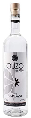 Ouzo Tirnavou Kardasi 0,7l 40% Vol. | Der einzige Ouzo ohne Zuckersirup | Mild im Geschmack, würzig im Abgang von Kardasi