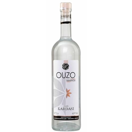 Ouzo Tirnavou Kardasi 0,7l 40% Vol. | Der einzige Ouzo ohne Zuckersirup | Mild im Geschmack, würzig im Abgang von Kardasi