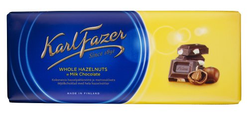 Karl Fazer Blau VOLLE HASELNÜSSE in Milch- Schokoladenriegel 200g von Fazer