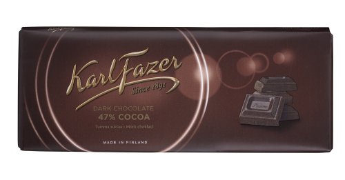 Karl Fazer Blau Finnisch DUNKEL SCHOKOLADE 47% KAKAO 1 Bar = 200g (208,5 ml) von Karl Fazer
