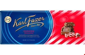 Karl Fazer Pfefferminzknusse in Milchschokolade, 200 g, 8 Stück von Karl Fazer