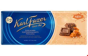 Karl Fazer Salty Toffee Crunch in Milchschokolade 200g (8er Set) von Karl Fazer