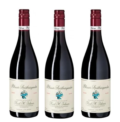 3x 0,75l - 2020er - Karl H. Johner - Blauer Spätburgunder - Barrique - Qualitätswein Baden - Deutschland - Rotwein trocken von Karl H. Johner