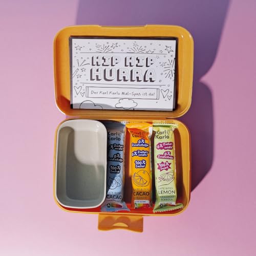 Karl Karlo Fruchtriegel Probierpaket Zitrone, Orange und Haselnuss - 3 x 35g | Koziol Lunchbox | Vegane Süßigkeiten auf Dattelbasis | Veganer Snack ohne Zusatzstoffe, glutenfrei Karl Karlo Fruchtriegel Probierpaket Zitrone, Orange und Haselnuss - 3 x 35g | Koziol Lunchbox | Vegane Süßigkeiten auf Dattelbasis | Veganer Snack ohne Zusatzstoffe, glutenfrei von Karl Karlo