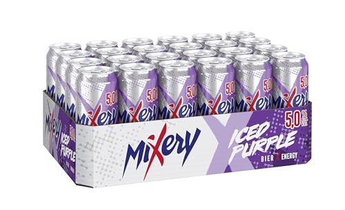 Karlsberg Mixery Iced Purple (24 x 0,5l) inkl. 6,00 Euro Pfand - EINWEG - der Energy-Biermix mit dem fruchtigen Geschmack nach Heidelbeere von Karlsberg
