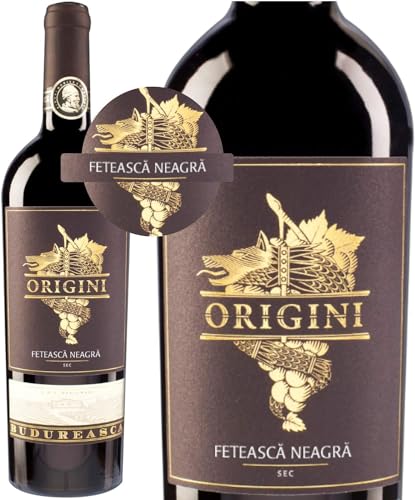 Echte Köstlichkeit - ORIGINI Feteasca Neagra | Trockener Rotwein aus Rumänien | Schwarze Mädchentraube 14,2% |12 Monate Barrique – DOC – CMD – Qualität von Karpaten-Weine