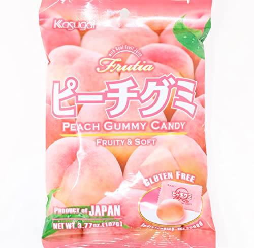 Japanese Fruit Gummy Candy from Kasugai - Peach - 107g Japanese Fruit Gummy Candy from Kasugai - Peach - 107g von 春日井製菓