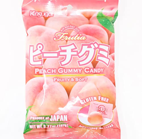 Japanese Fruit Gummy Candy from Kasugai - Peach - 107g von Kasugai