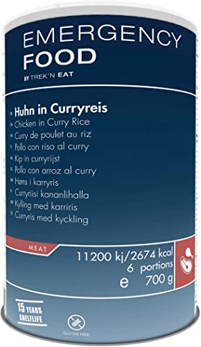 TREK'N EAT Emergency Food Huhn in Curryreis | Haltbare Notfallnahrung Lebensmittel von TREK'N EAT