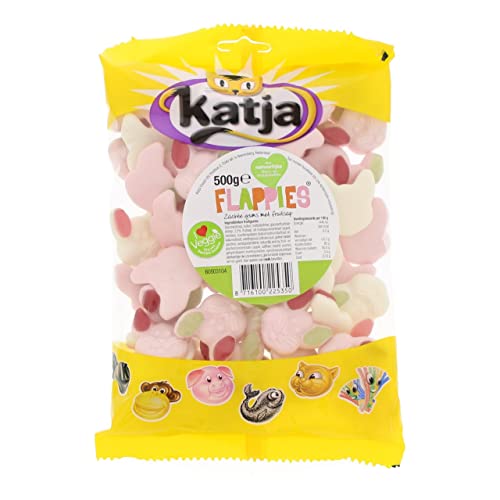 Katja Fruchtgummi und Schaumzucker Hasenköpfe Flappies vegetarisch 500g von Katja