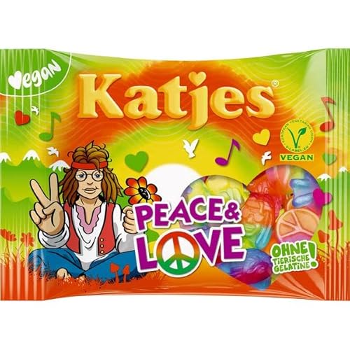 Katjes Peace & Love Fruchtgummi Vegan, 20er Pack (20 x 200g) von KDJMDL