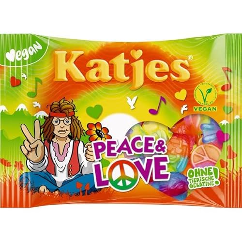 Katjes Peace & Love Fruchtgummi Vegan, 20er Pack (20 x 200g)