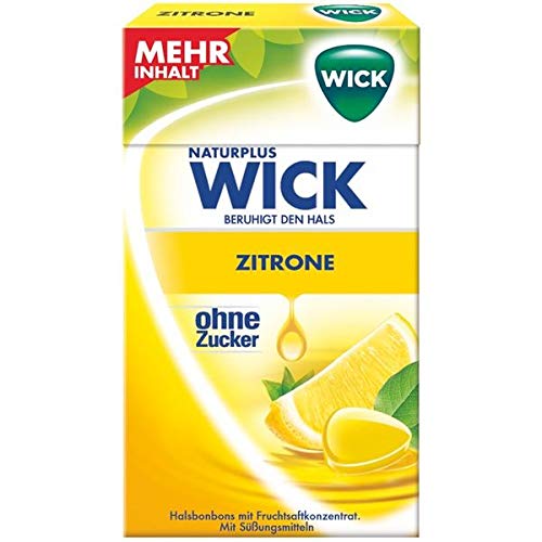 Wick Wick Zitrone & Natürliches Menthol mit Zucker (20x 46g Beutel) von Katjes Fassin GmbH & Co. KG