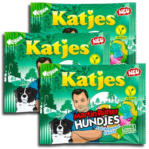 3 er Pack Katjes Martin Rütter Hundjes Fruchtgummi 3 x 175g von Katjes