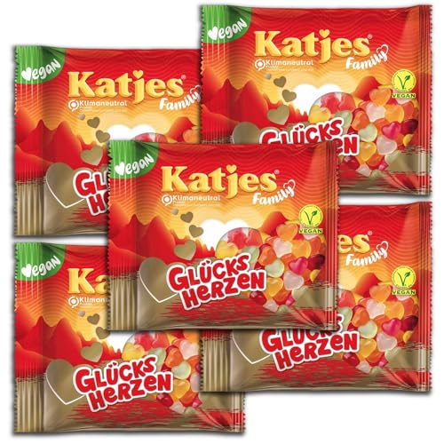 5 er Pack Katjes XXL Family Glücksherzen 5 250g von Katjes