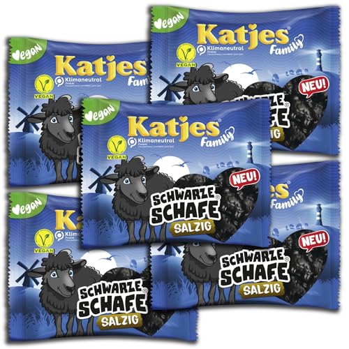 5 er Pack Katjes XXL Family Schwarze Schafe Salzig 5 x 250g von Katjes
