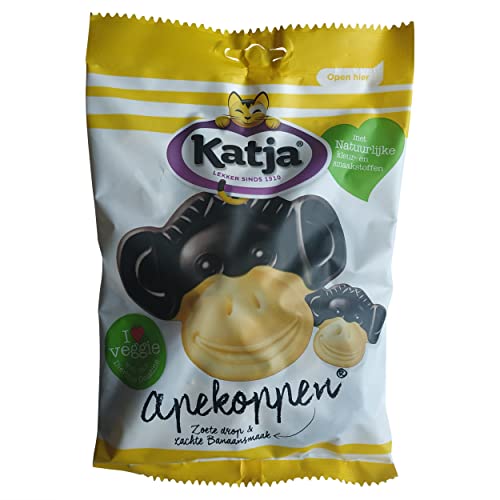 Katjes Lakritz | Katjes Affen | Süßholz Bananen Aromatisierte Süßigkeiten | Niederländisches Lakritz | 10.5 Unze | 300 Gramm insgesamt. Katjes Lakritz | Katjes Affen | Süßholz Bananen Aromatisierte Süßigkeiten | Niederländisches Lakritz | 10.5 Unze | 300 Gramm insgesamt. von Katjes