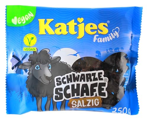 Katjes Family Schwarze Schafe salzig Lakritze vegan, 22er Pack (22 x 250g) von Katjes