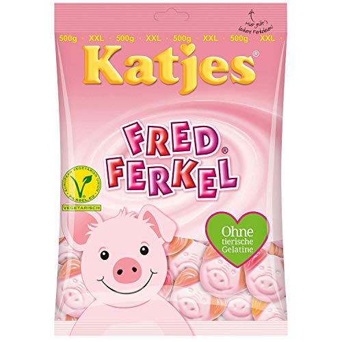 Katjes Fred Ferkel (vegetarisch) – 3 x 500 g | fruchtige Schaum-Ferkel (Import) von Katjes