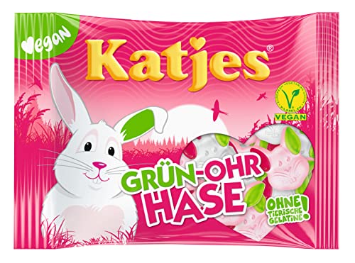 Katjes Grün-Ohr Hase Großpackung – Leckere Schaumzucker und Fruchtgummi Süßigkeiten in Häschen-Form – Lustige Nascherei für die ganze Familie (1 x 500 g) von Katjes