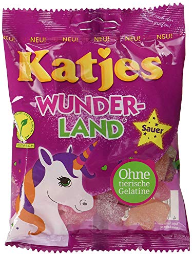 Katjes Wunderland Sauer, Sour Wonderland Fruchtgummi-Süßigkeiten (vegetarisch), 8 Beutel à 200 g von Katjes