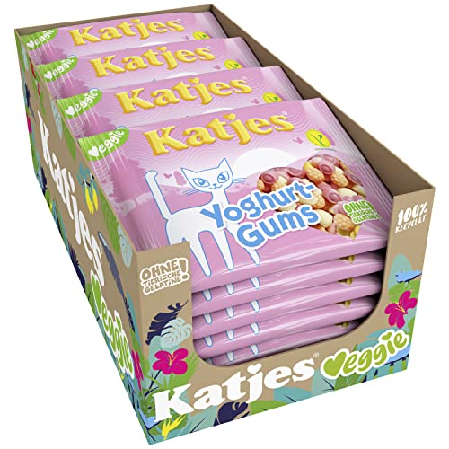 Katjes Yoghurt-Gums Vorratspack – Kultige Fruchtgummi Süßigkeit mit Joghurt-Geschmack – Der Klassiker unter den Süßigkeiten (20 x 200 g) von Katjes