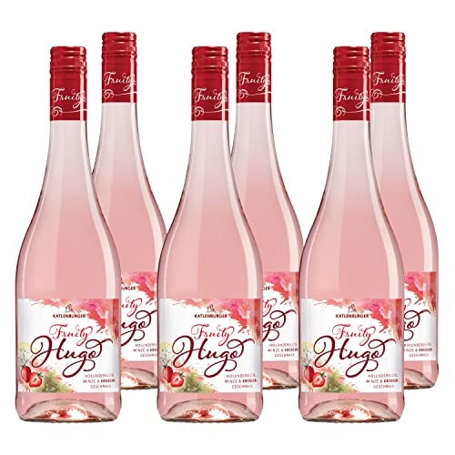KATLENBURGER - Fruity Hugo Erdbeere | Erfrischendes Sommergetränk auf Basis von hochwertigem Fruchtwein. Inhalt: 6 x 0,75l mit 7% vol. von Katlenburger