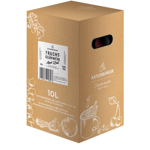 KATLENBURGER - Apfel-Zimt Fruchtglühwein | Fruchtiger Glühwein aus Fruchtwein, Apfelsaft und Glühweingewürz. Bring das Weihnachtsmarkt-Ambiente zu dir nach Hause. Inhalt: 10L Bag in Box und 8,5% vol. von Katlenburger