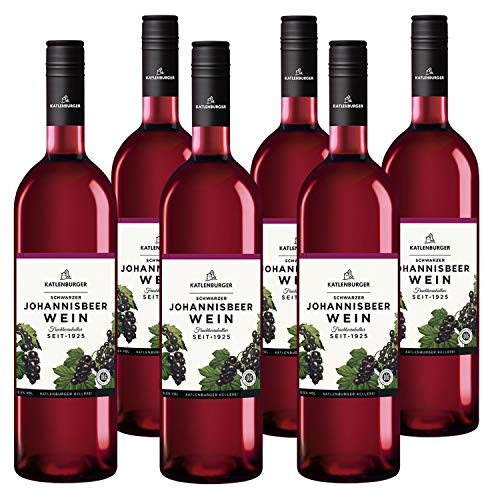 KATLENBURGER - Johannisbeerwein | Hochwertiger Fruchtwein aus Johannisbeeren ohne Aroma- / Farbstoffe. Süßer, fruchtiger Wein für Sommerabende und feierliche Anlässe. Inhalt: 6x 750ml und 8,5% vol. von Katlenburger