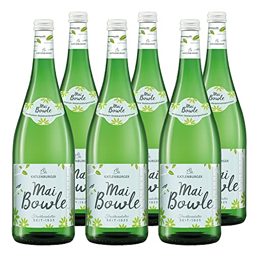 KATLENBURGER - Maibowle | Frische und spritzige Bowle aus hochwertigem Fruchtwein aus Deutschland. Geschmacksrichtung Waldmeister. Inhalt: 6x 1l mit 7% vol. von Katlenburger